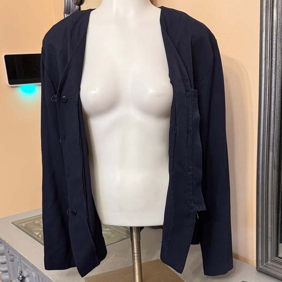 Michael Blair 14 Elegant Navy Blue Women's Jacket - Picture 6 of 9